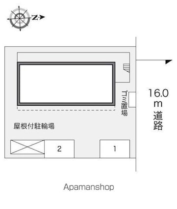 レオパレスクレール[1K/19.87m2]の配置図
