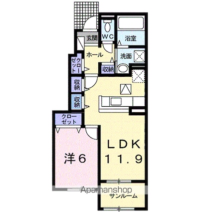 宮崎県宮崎市田野町甲[1LDK/50.02m2]の間取図
