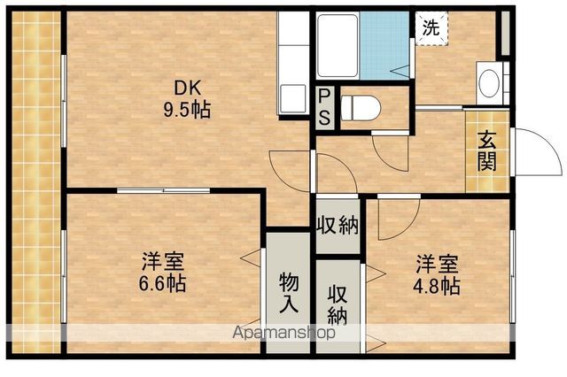 アンソレイエの間取り写真