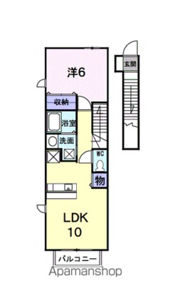 ステラ　プレッソ　Ｂ[1LDK/41.98m2]の間取図