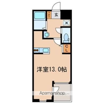 ＶＥＶＥ　ＴＡＣＨＩＢＡＮＡ[1R/25.7m2]の間取図
