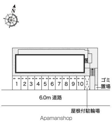 レオネクスト千世[1K/30.8m2]の配置図