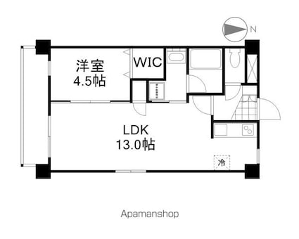 下中野Ｓ－１ビル[1LDK/40.32m2]の間取図
