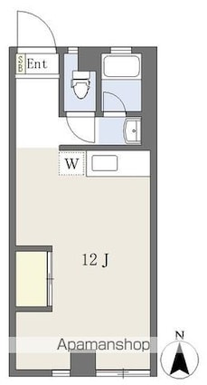 ニック道後[1DK/33m2]の間取図