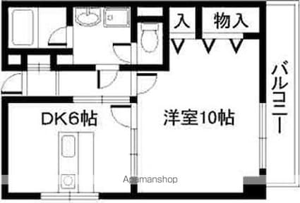 和歌山県和歌山市十番丁[1LDK/40m2]の間取図