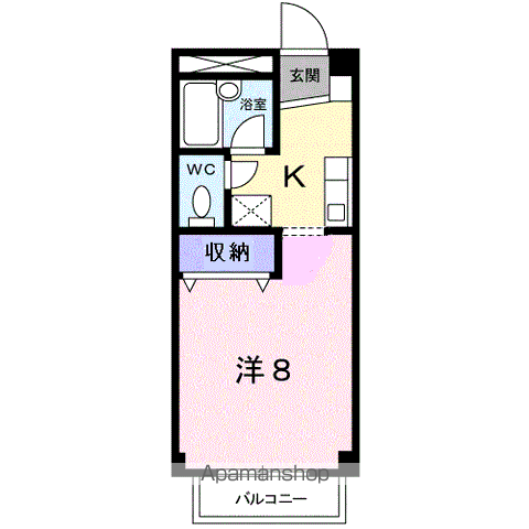 グリーンコート 201 ｜ 岩手県花巻市西大通り１丁目32-20（賃貸アパート1R・2階・24.90㎡） その2