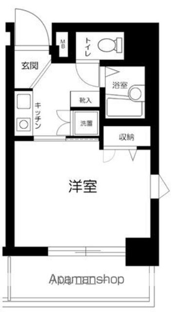 ロイヤルガーデン哲学堂[1K/20m2]の間取図