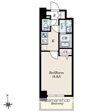 ＳーＲＥＳＩＤＥＮＣＥ尾頭橋ｂｅａｕｔｅ[1K/25.61m2]の間取図