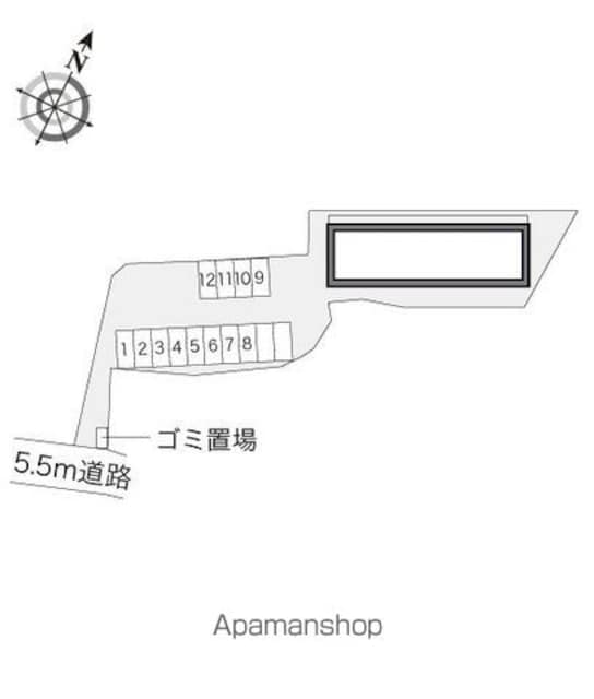 レオパレスＭｉｗａ[1K/26.08m2]の配置図