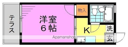 東京都中野区本町６丁目[1K/17m2]の間取図