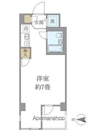 ウインベル錦糸町第３[1R/19.74m2]の間取図