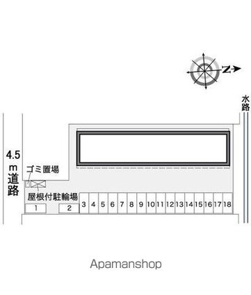 レオパレス瑞穂[1K/23.61m2]の配置図