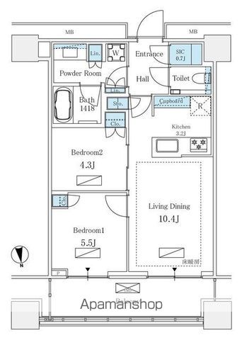 ＷＯＲＬＤ　ＴＯＷＥＲ　ＲＥＳＩＤＥＮＣＥの間取り