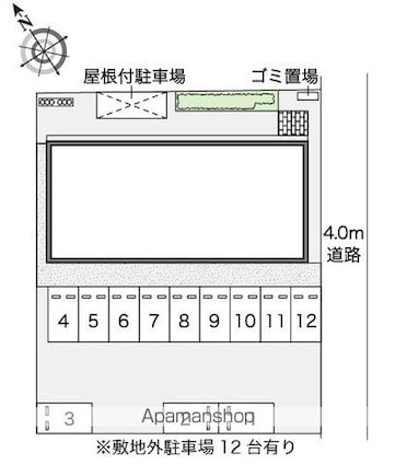 レオネクストセブン長沼[1K/30m2]の配置図