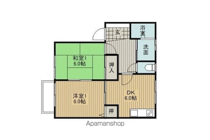 フォーレスミチ[2DK/43.84m2]の間取図
