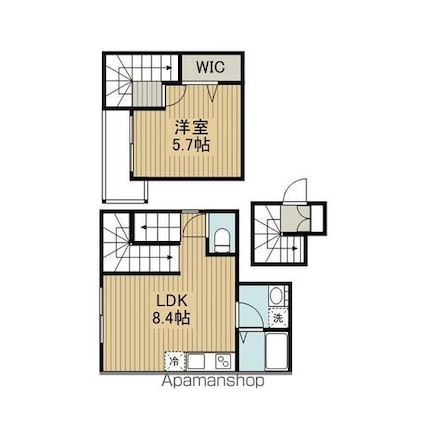 ミハス新高円寺[1LDK/40.57m2]の間取図