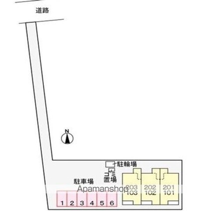 グランデュール南斎院[1LDK/36.22m2]の配置図