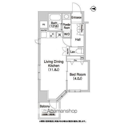コンフォリア浅草橋ＤＥＵＸ[1LDK/39.27m2]の間取図