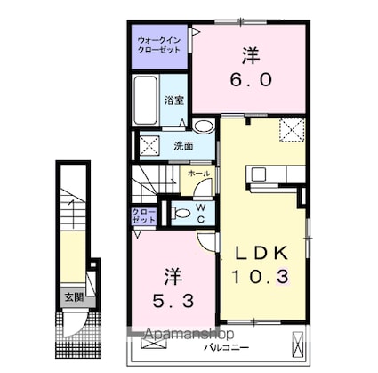 Ｎレジデンス　ネオⅣ[2LDK/54.8m2]の間取図