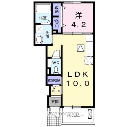メゾン　アスティケⅠ[1LDK/37.76m2]の間取図