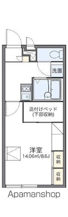 レオパレスＨＥＡＶＥＮ[1K/23.18m2]の間取図