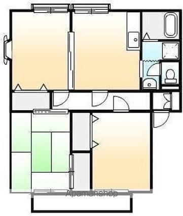 サンライフ南蔵王　Ａ[3DK/60.35m2]の間取図