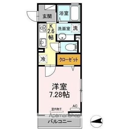 Ｄーｒｏｏｍハウス秋葉原[1K/26.57m2]の間取図