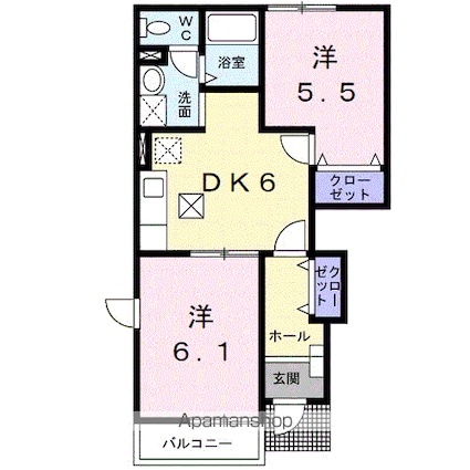 和歌山県紀の川市南勢田[2DK/42.77m2]の間取図