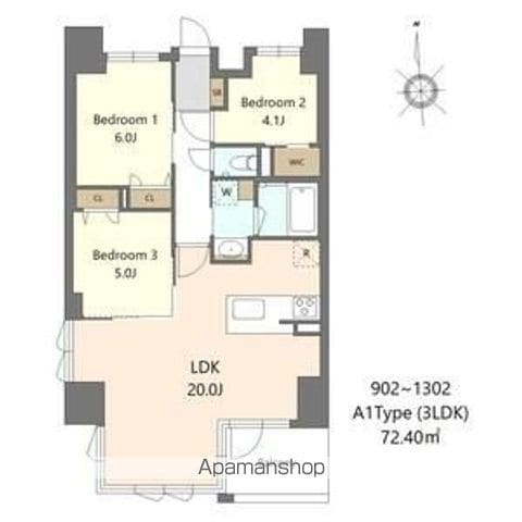SーRESIDENCE谷町六丁目ALOの間取り写真