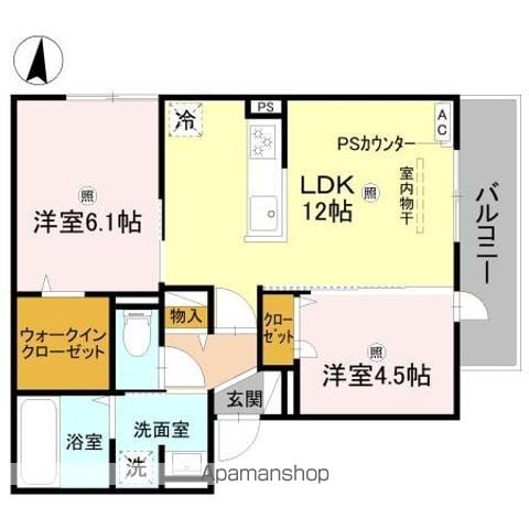 GRAMM松室吾田神町Cの間取り写真