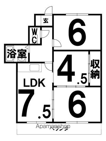 コーポニュータウンの間取り写真