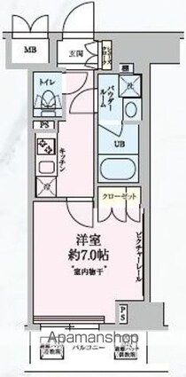 グランドコンシェルジュ菊川[1K/26.48m2]の間取図