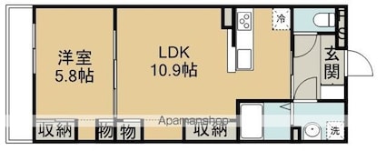 リブリ・ＳＫＹ’Ｓ　ＴＨＥ　ＬＩＭＩＴ[1LDK/40.99m2]の間取図