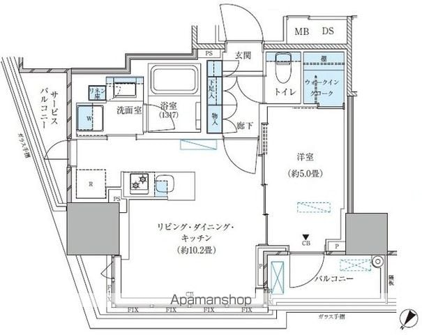 パークアクシス五反田スカイタワーの間取り写真
