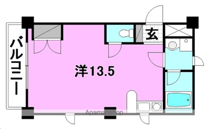 ベルハイム３８[1R/32m2]の間取図