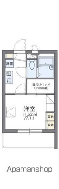 レオパレス綿新[1K/19.87m2]の間取図