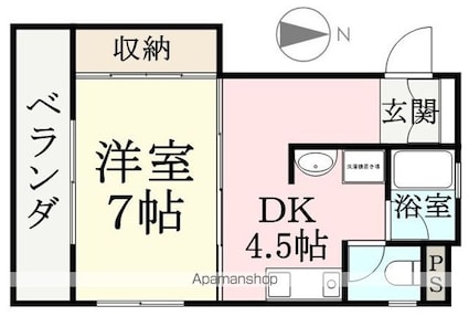 グリーン・ビュー[1DK/32.35m2]の間取図