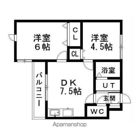 ビルボード南8条の間取り写真