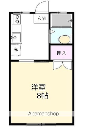 メゾン　ル　シュクル[1K/23m2]の間取図