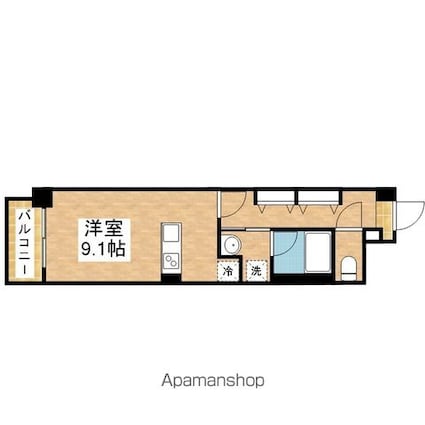 ディアレイシャス鶴舞公園[1R/29.64m2]の間取図