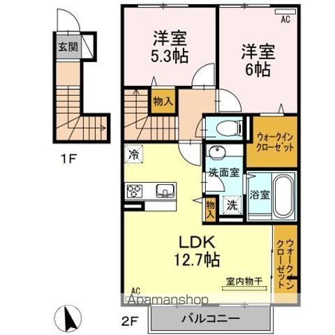 アルファ B棟の間取り写真
