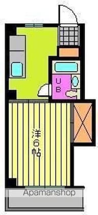 コーポ福原[1K/19.44m2]の間取図