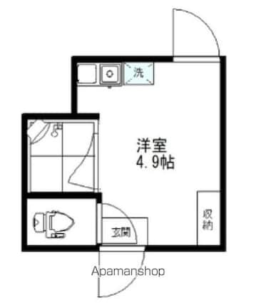 東京都中野区中央３丁目[1R/10.83m2]の間取図