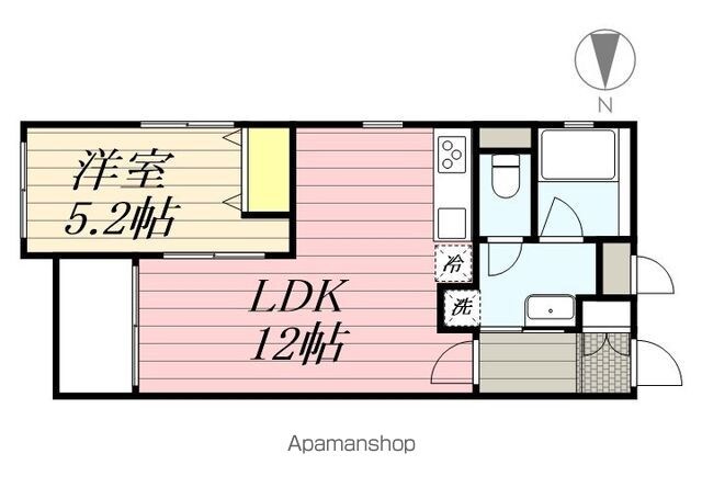 ａＬＡＴＯ祐天寺[1LDK/40.46m2]の間取図