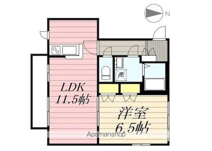 東京都国立市東４丁目[1LDK/44.98m2]の間取図