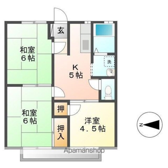 サンライフメートＡ・Ｂ[3K/47.54m2]の間取図
