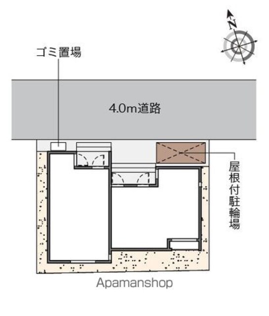 クレイノレスポワール[1K/30.35m2]の配置図