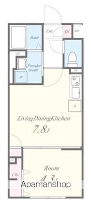 ＦＬレジデンス新宿ＩＩＩ[1DK/30.02m2]の間取図