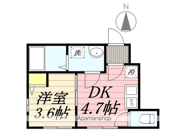 ベレガンス船橋 102 ｜ 千葉県船橋市芝山７丁目15（賃貸アパート1DK・1階・21.64㎡） その2