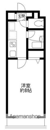 ドゥ・ベルジュール[1K/24.36m2]の間取図